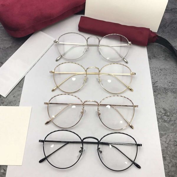 

new eyeglasses frame women men brand eyeglass frames brand eyeglasses frame clear lens glasses frame oculos 5940 with case, Silver
