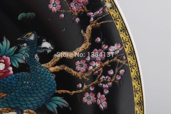 

wholesale-chinese antique rare qing dynasty (qianlong) blue & white porcelain dragon plate collection decoration