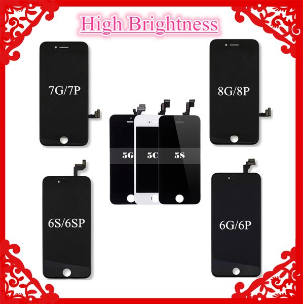 

high brightness grade a +++ for iphone 5s 6 6s 7 8 plus x xr xs max lcd touch display screen digitizer full assembly