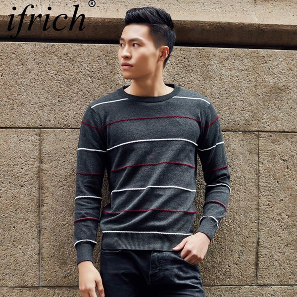 

cashmere cotton sweater jacket men o-neck pullover mens fall fashion brand clothing 2018 autumn winter casual striped pull male, White;black