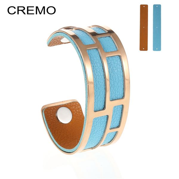 

Cremo Лабиринт розовое золото Браслет из нержавеющей стали браслеты Femme Pulseras 25 мм вз