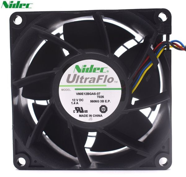 

original nidec 8038 v80e12bga5-07 12v 1.4a intelligent cooling fan