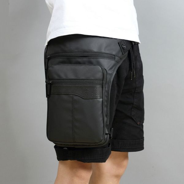 

travel motorcycle rider leg fanny bag bum hip belt purse messenger cross body shoulder bags men waterproof nylon waist pack