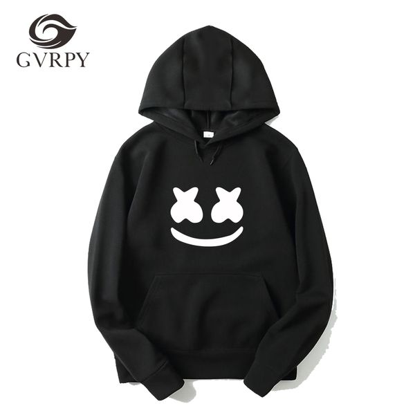 

new arrival marshmello face hoodies for men women casual fitness hoodies sweatshirt sportswear hip hop long sleeve hoodie xs-3xl, Black