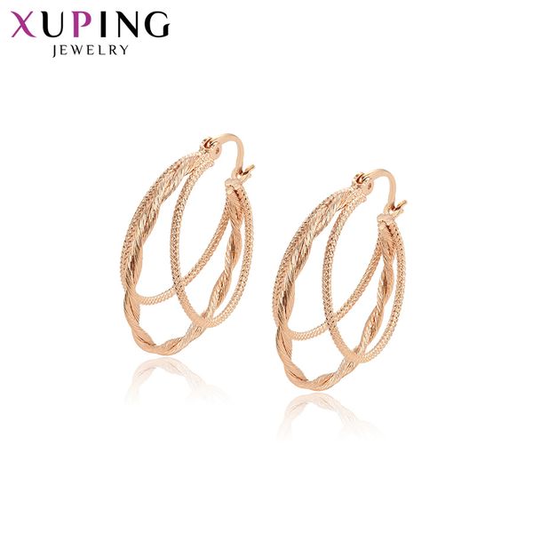 

11.11 xuping fashion earrings charms styles new design hoop earrings for women girls sale jewelry party gifts s110.8-97103, Golden;silver