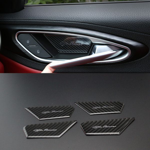 2019 2017 New Car Styling Carbon Fiber Interior Door Bowl Cover Trim For Alfa Romeo Giulia Stelvio Car Accessories From Zjy547581580 5 23