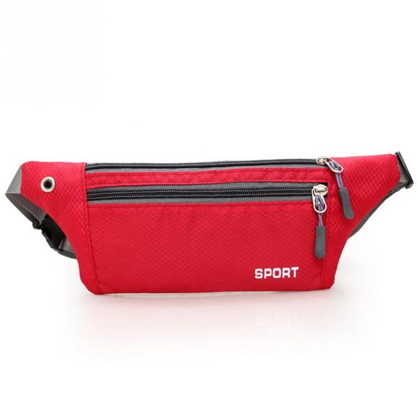 

waterproof men nylon pack bags waist bags women bag for men bag waist pack military travel moqxs, Red;black