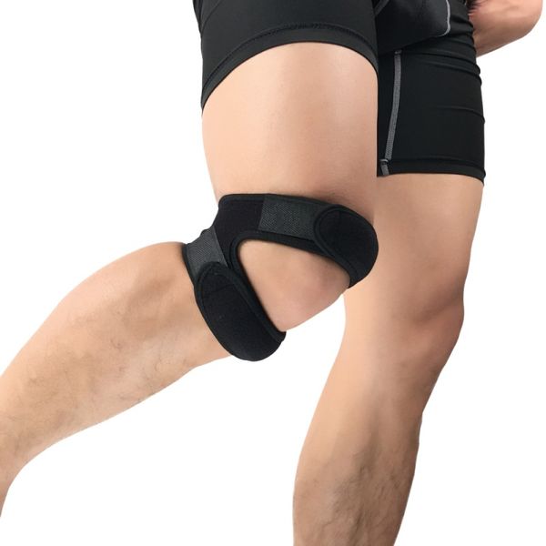 

1pc elbow & knee pads patella nylon high elastic belt elastic bandage tape sport strap knee pads sportswear leg protector, Black;gray