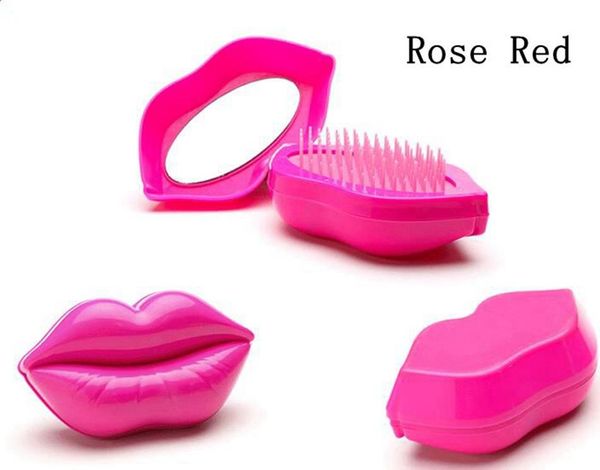 Woman Lip Shape Hair Brush Anti Static Hair Paddle Comb Scalp