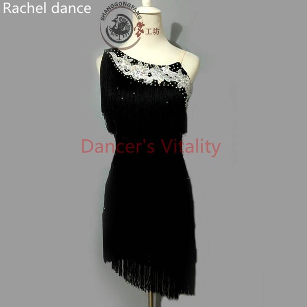 

2017 elegant latin dance dress women girls sling back opening salsa samba tango ballroom competition stage latin dance costume, Black;red