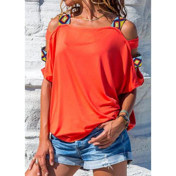 

harajuku tshirt women summer short sleeve hollow out shoulder t shirt women plus size casual tees streetwear ws9782w, White
