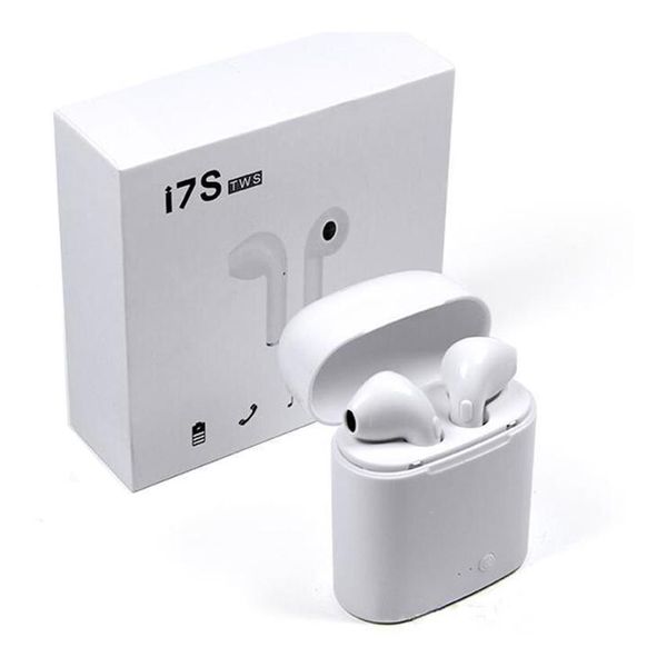 

I7s TWS Bluetooth Наушники Наушники с зарядным устройством док-станция коробка Близнецы беспроводные наушники Eraphones для iPhone X IOS Android Samsung