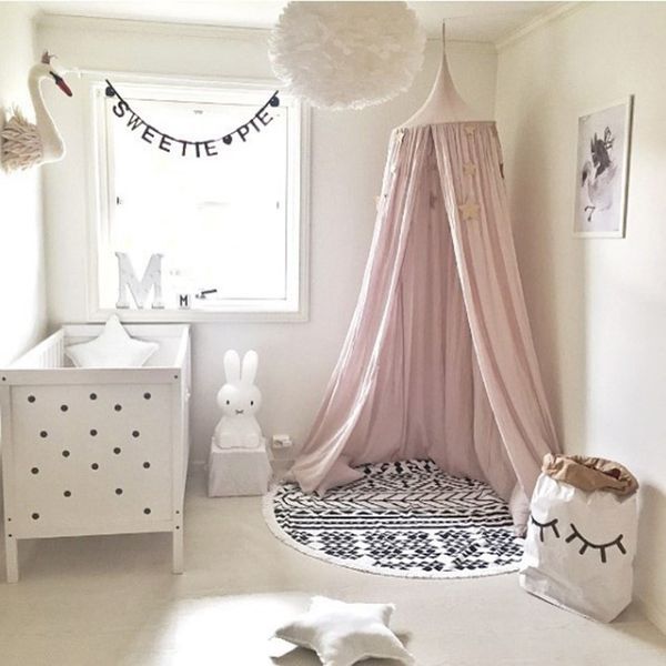 

kid bed canopy bed curtain round dome hanging mosquito net tent curtain moustiquaire zanzariera baby playing home klamboe