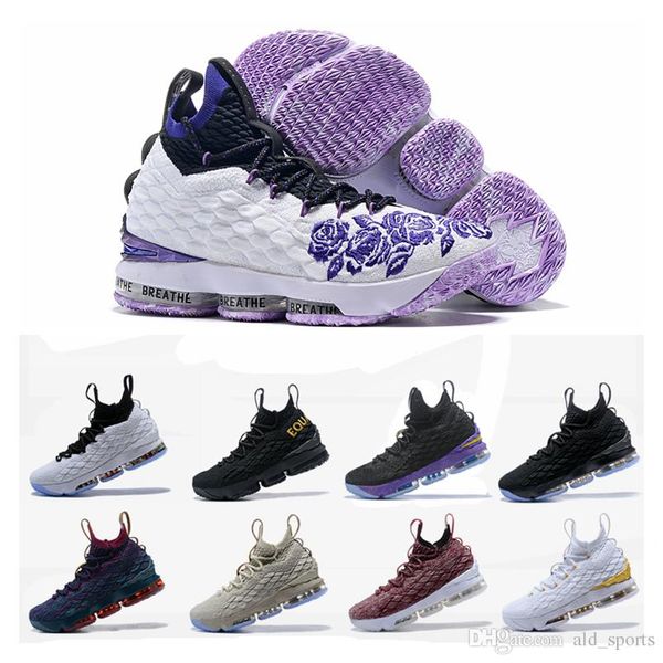 

2018 new arrival ashes ghost 15 15s purple white basketball shoes designer shoes sports training sneakers size 40-46
