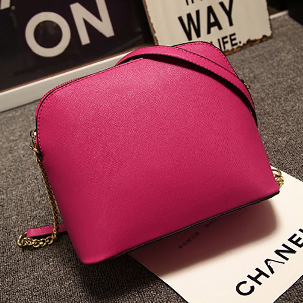 

Shell bag female 2017 new leather shoulder Messenger bag Europe and the United States big mini small satchel Female simple wild cell phone b