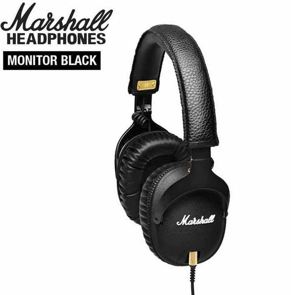 

refurbished marshall monitor foldable headphones with mic noise cancelling deep bass stereo earphones monitor dj hi-fi headphone headset