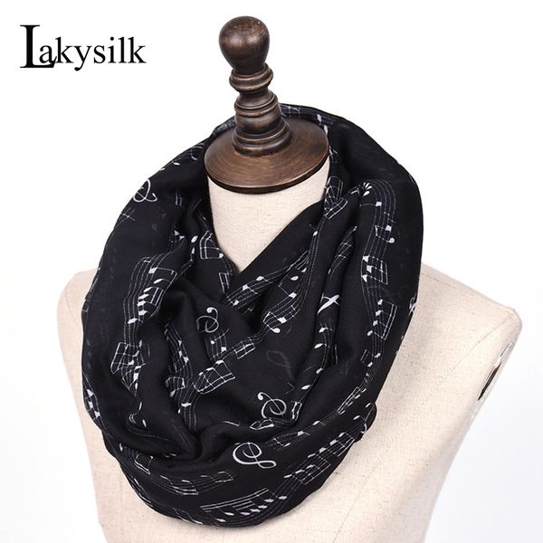

lakysilk ]women print infinity snood scarf ladies long scarves ring for autumn & winter warm voile shawls woman accessories, Blue;gray