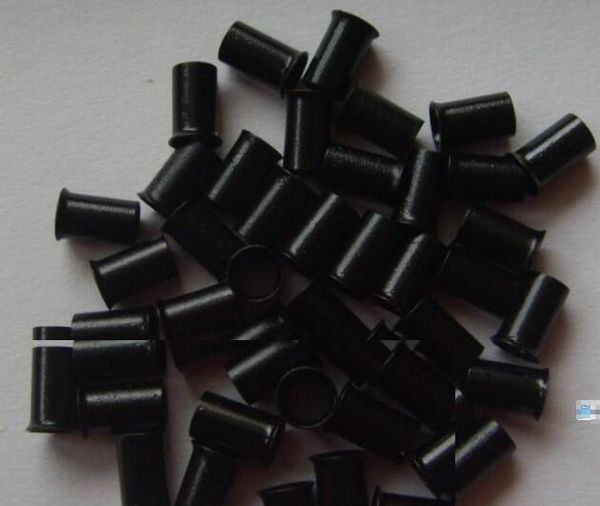 

microbeads copper flaring extension ring copper hair extension ring silicone hair buckle ring black color 1000pcs/bottle size 3.5*3*6mm hot