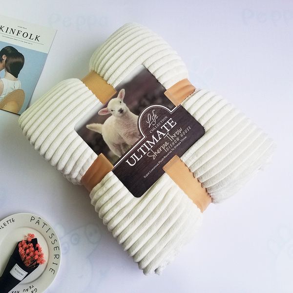 

large size thick double flannel blanket super warm bedspread blanket soft lamb plush for bed/sofa soft flat