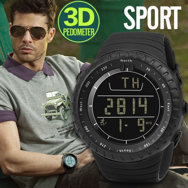 

male digital watches lcd walking distance sports men watches run step bracelet pedometer calorie counter digital wrist watch, Slivery;brown