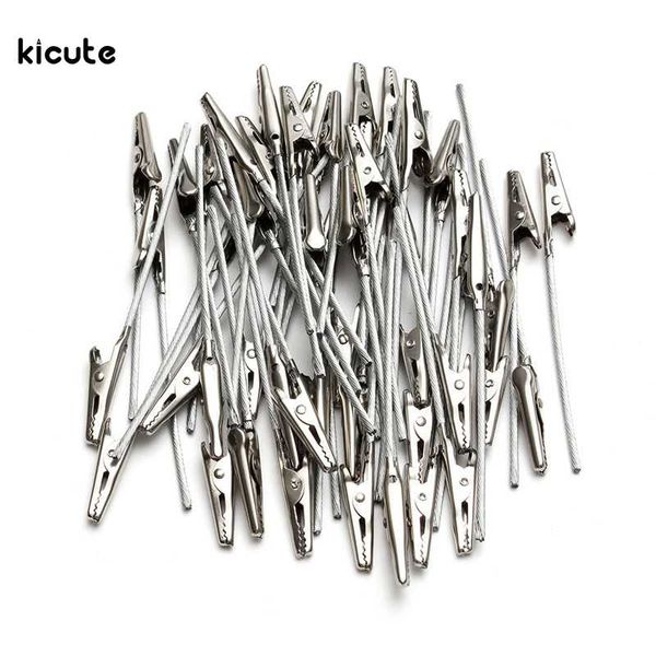 50 Teile/paket DIY Handwerk Party Alligator Clamp Draht Clip Dekor für Karte Hinweis Bild Foto Memo Halter Clips Ton Kuchen zubehör