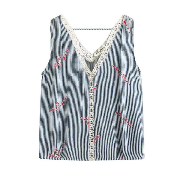 

women summer stripe printing t-shirt sleeveless vest tank blusas t shirts women 2018 summer girl camiseta mujer, White