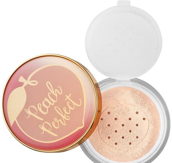 

New peach perfect mattifying etting powder loo e powder dhl hipping