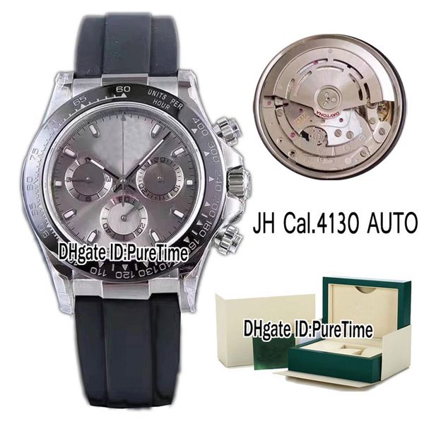 

best edition 6vs 116519 стальной корпус керамический безл серый циферблат cal.4130 автоматический хронограф мужские часы секундомер rollie r, Slivery;brown