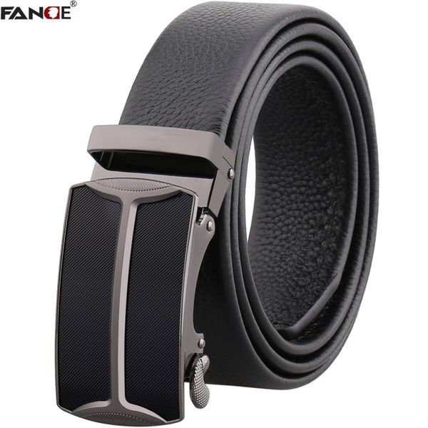 

fange male genuine leather belt men cowskin leather belt automatic buckle fashion designer mens belts fg1322, Black;brown