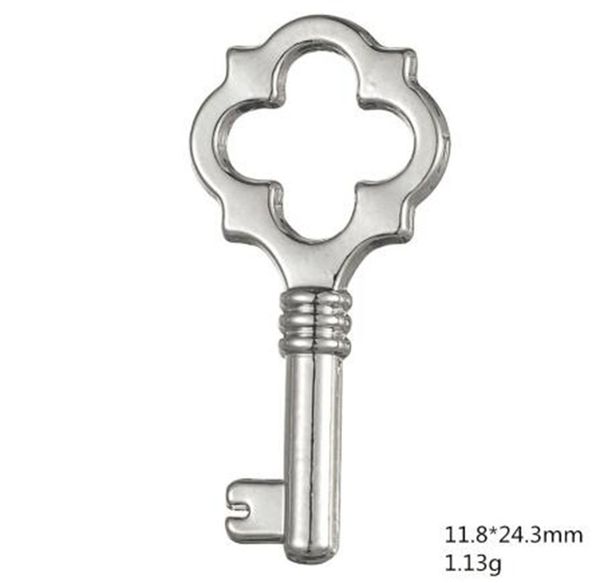 

2021 lovely silver plated key charms pendants diy jewelry making, Bronze;silver
