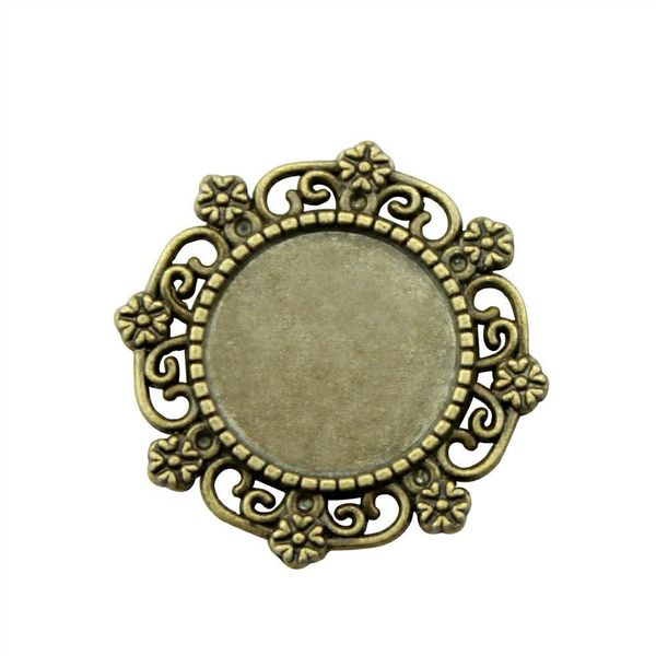 

18 шт. кабошон камея базовый лоток рамкой пустые поставки для ювелирных изделий цветок маленькая трава внутренний размер 15 мм круглый камеи, Slivery;crystal