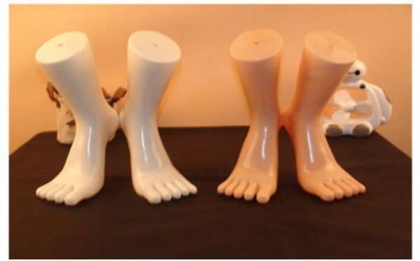 

new style foot model plastic foot mannequin made in china, Khaki