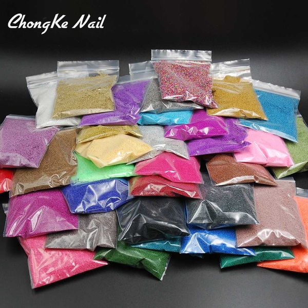 

34 colors caviar manicures micro beads for nail decoration diy accessories 3d decorations nail art supplies, Silver;gold