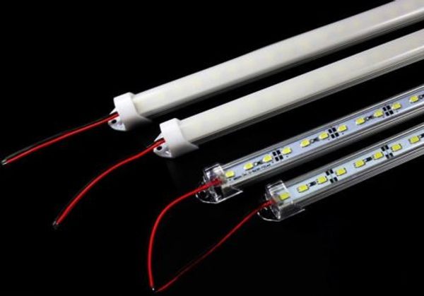 LED Bar Luzes Indoor À Prova D 'Água 5630 SMD 50cm 36 LEDs Hard Tira Armário Luz Pura Branco Quente Com Capa DC12V