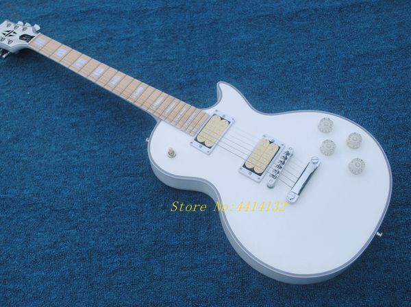 

quality electric guitar , custom shop white color electric guitar ,with maple fingerboard , chrome hardware