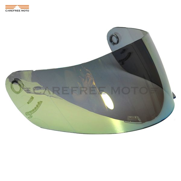

1 pcs gold motorcycle helmet visor lens full face shield case for shoei cx1-v x11 raid 2 xr1000 x-spirit multitech