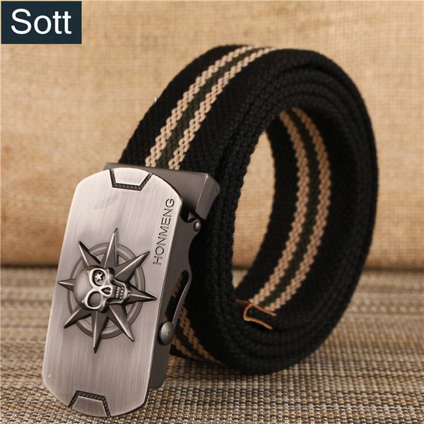 

sott] new russia mens belts alloy mental automatic buckle canvas tactical belts outdoor cinto waist for men, Black;brown
