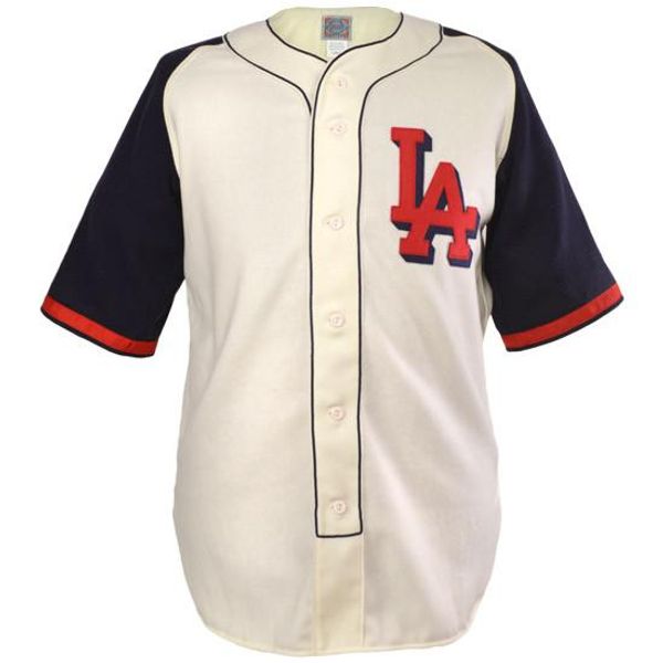 

Los Angeles 1941 Home Jersey 100% Stitched Embroidery Logos Vintage Baseball Jerseys Custom Any Name Any Number Free Shipping