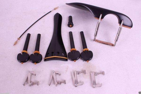 violino tailpiece Fine tuner violino peg Violino queixo resto resto pin 4/4 tamanho total