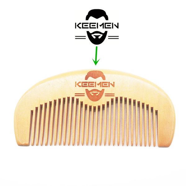 

moq 500pcs your logo customized private label combs engraved logo wood comb beard comb wooden hair comb beauty barber shop promotion gifts, Silver