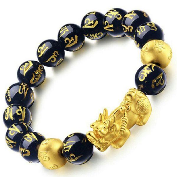 

XJ005 houhui 3D золото Позолоченный браслет pixiu Lucky Mens Picchu Bangle