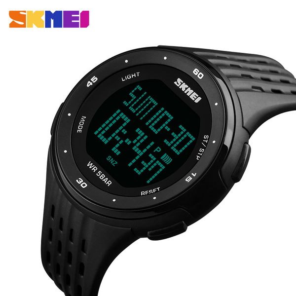 

skmei brand led digital mens watch men luxury sports watches 5atm swim climbing fashion outdoor casual wristwatches, Slivery;brown