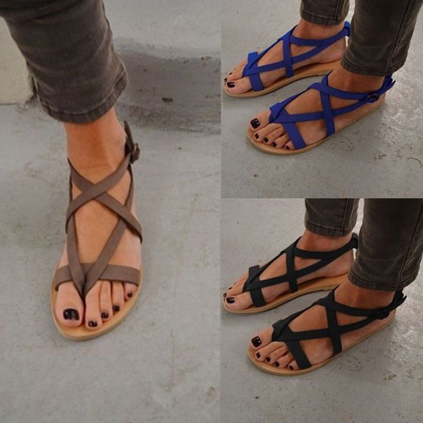 

fashion footwear women summer sandals bohemia gladiator beach flat casual sandals leisure female ladies summer women shoes, Black