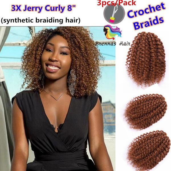 2019 Popular Hairstyle 8inch Marley Hair Crochet Braids Afro Kinky
