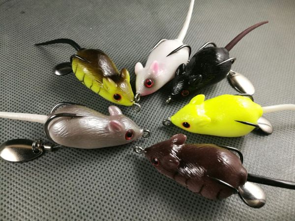 

12pcs soft mouse fishing lures aer hooks 20.4g