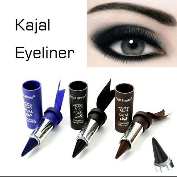 

1pc women smoky eyes kajal eyeliner solid thick black bold eyes liner gel pencil