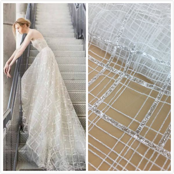 

5 yards french lace sell 2018 new arrival plain white wedding dress african guipure lace fabric corded lace, White;gold