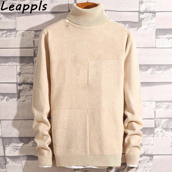 

leappls 2018 brand social thicken men's pullover sweaters casual crocheted striped knitted sweater men masculino jersey clothes, White;black