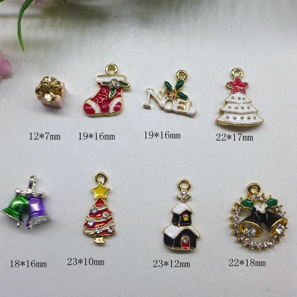 

metal alloy mix christmas sets charm for holiday decoration ,christmas decoration supplies ,christmas decoration party gift