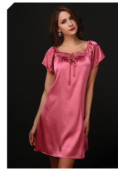 

высококачественные роскошные тонкие шелковые кружева женские сексуальные пижамы сексуальное женское белье с v-образным вырезом вышивка пижам, Black;red